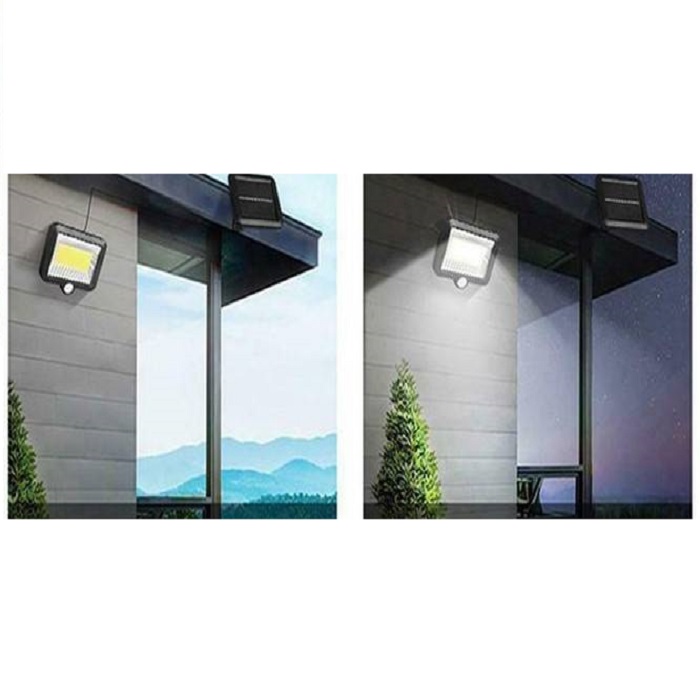 100 LED-es szürkület- és mozgásérzékelős, kültéri szolár lámpa (BB-10719) (4)