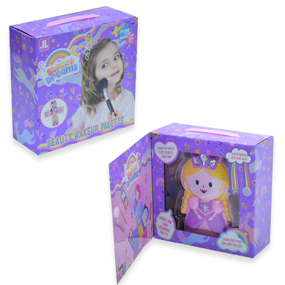 3 szintes királylány formájú smink készlet gyerekeknek – összecsukható 5