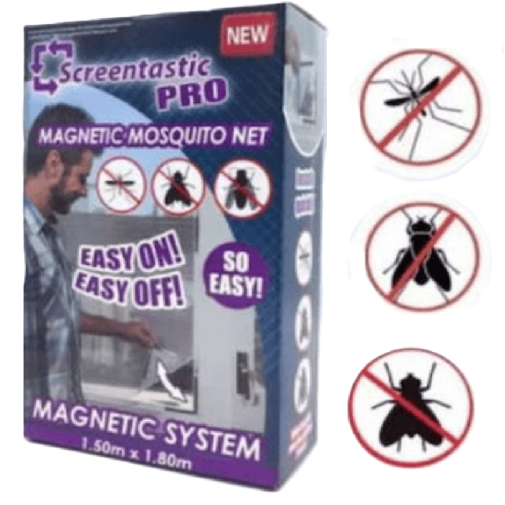 Ablakra rögzíthető méretre vágható mágneses szúnyogháló 150 X 180 cm (BBL)