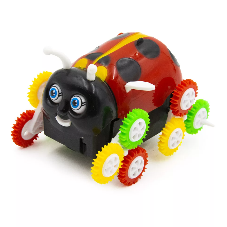 Bájos és szórakoztató katicabogár mintás pörgő forgó billencs kisautó