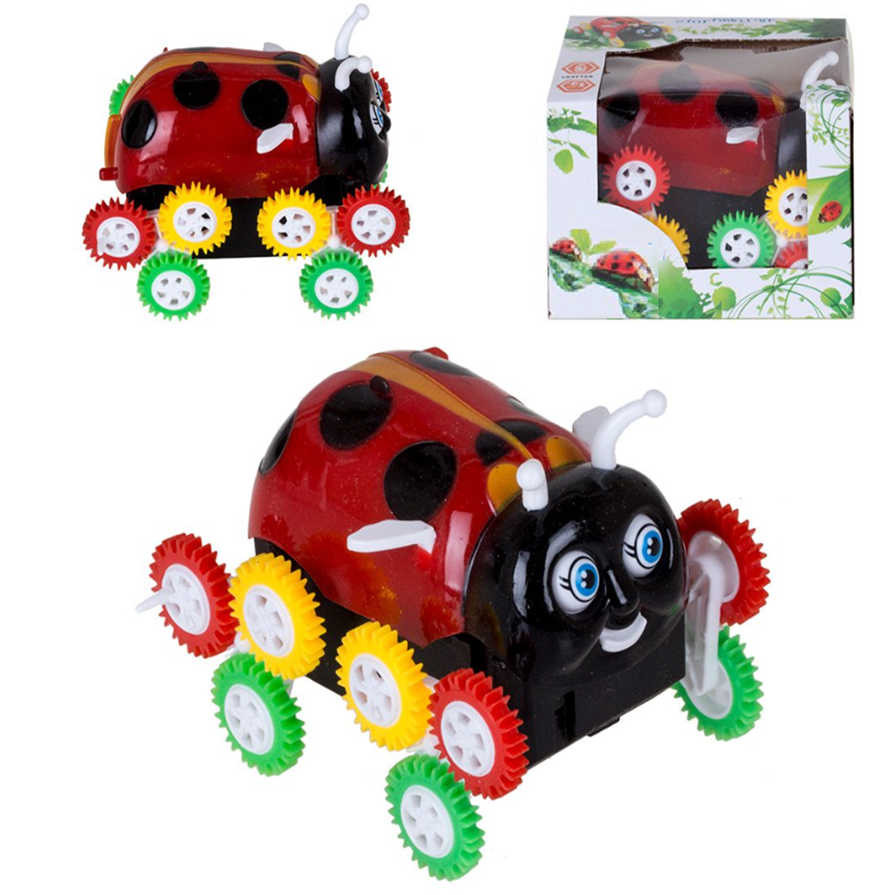 Bájos és szórakoztató katicabogár mintás pörgő forgó billencs kisautó 75