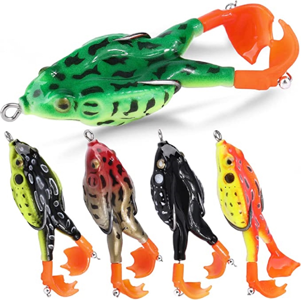 Béka alakú színes és figyelemfelkeltő csali mozgó lábakkal (1)