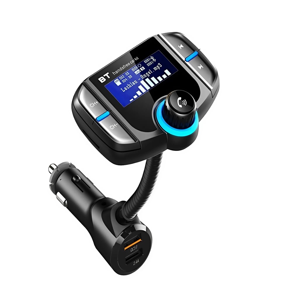 Bluetooth autós FM transzmitter BT70 – kihangosító és MP3 zenelejátszó, 2x USB töltővel és Micro SD támogatással 2
