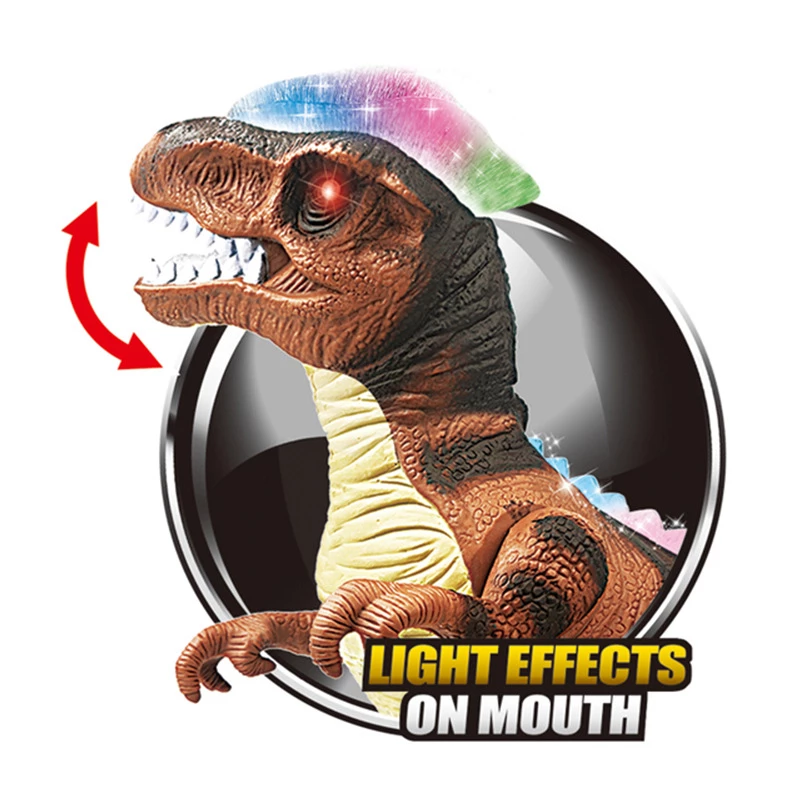 Dilophosaurus távirányítós játék dínó világító dupla taréjjal (7)