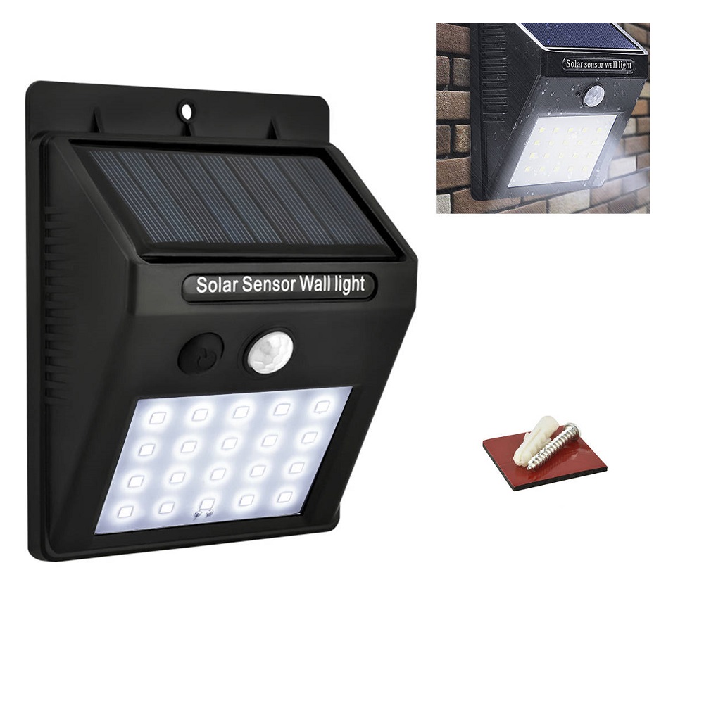 E.B. napelemes mozgásérzékelős szolár lámpa – 20 LED (7)