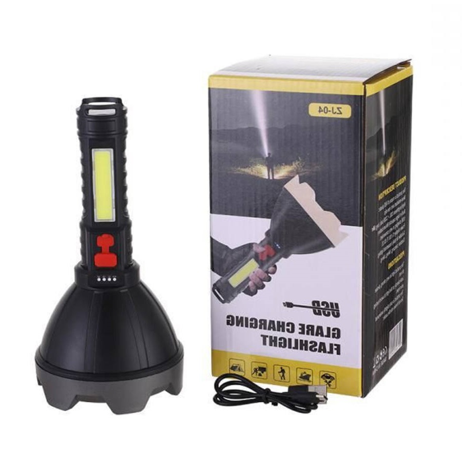 Extra nagy teljesítményű, újratölthető, vízálló kézi lámpa – 4 funkciós keresőlámpa ZJ-04 (3)