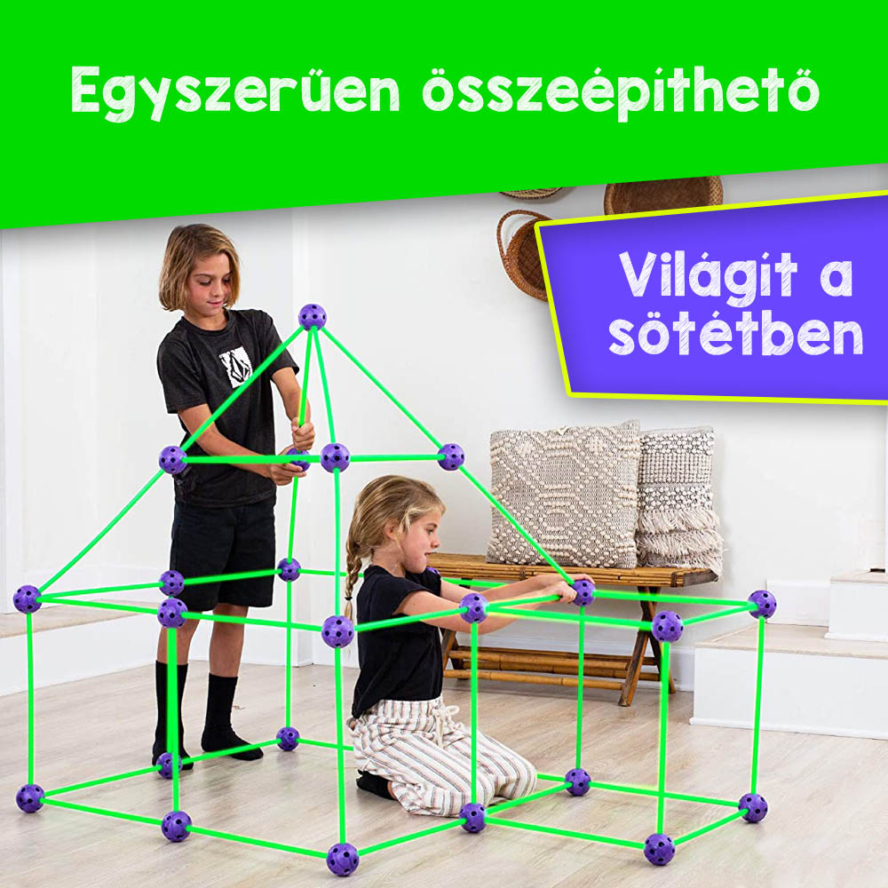 FORTKID várépítő készlet gyerekeknek – világít a sötétben (BBJ) (3)