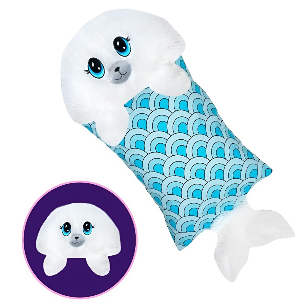 Fluffaluff fóka pets ultra puha szunyókáló plüss párna – tökéletes ölelhető alvópárna gyermekeknek (BBM)