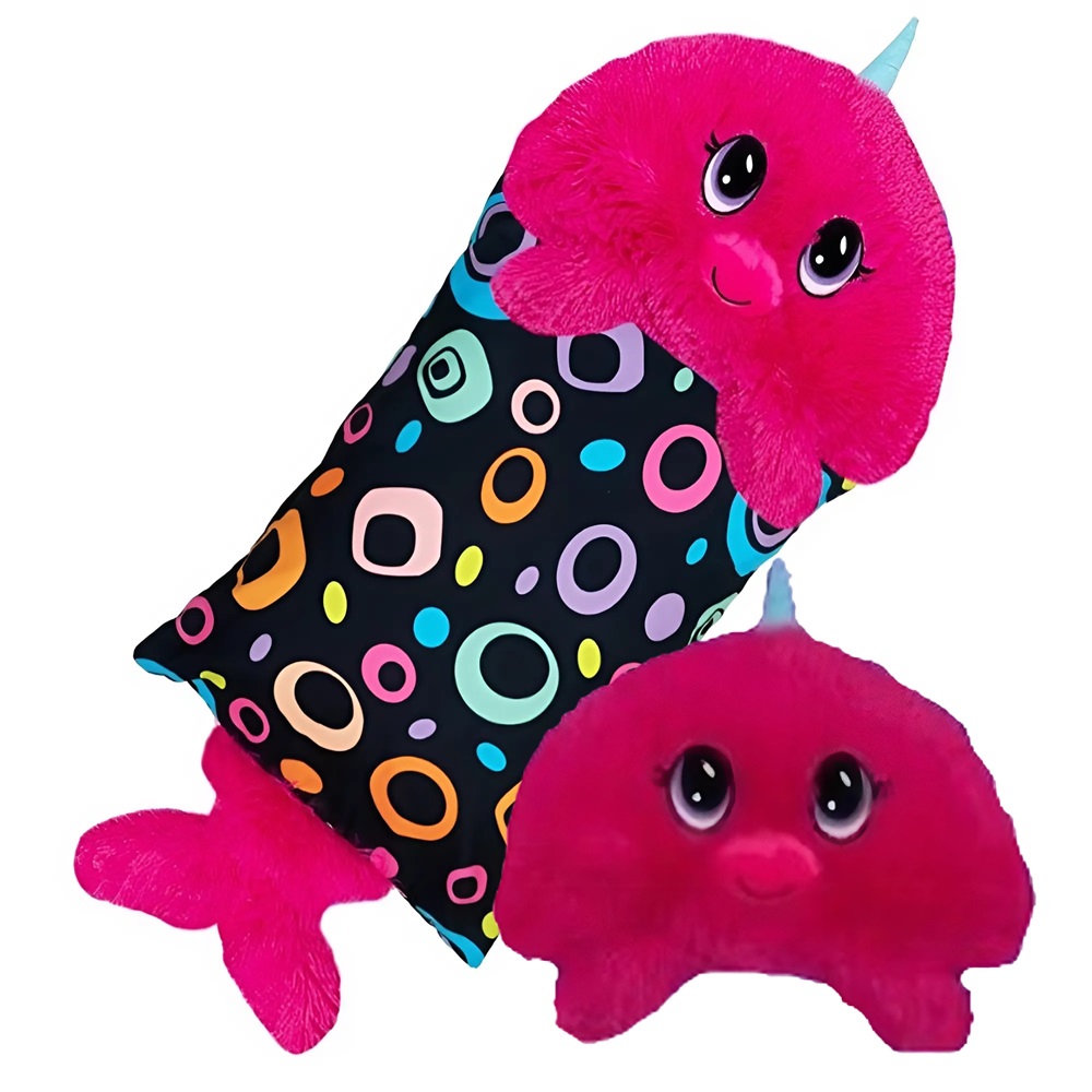 Fluffaluff halacska pets ultra puha szunyókáló plüss párna – tökéletes ölelhető alvópárna gyermekeknek (BBM)