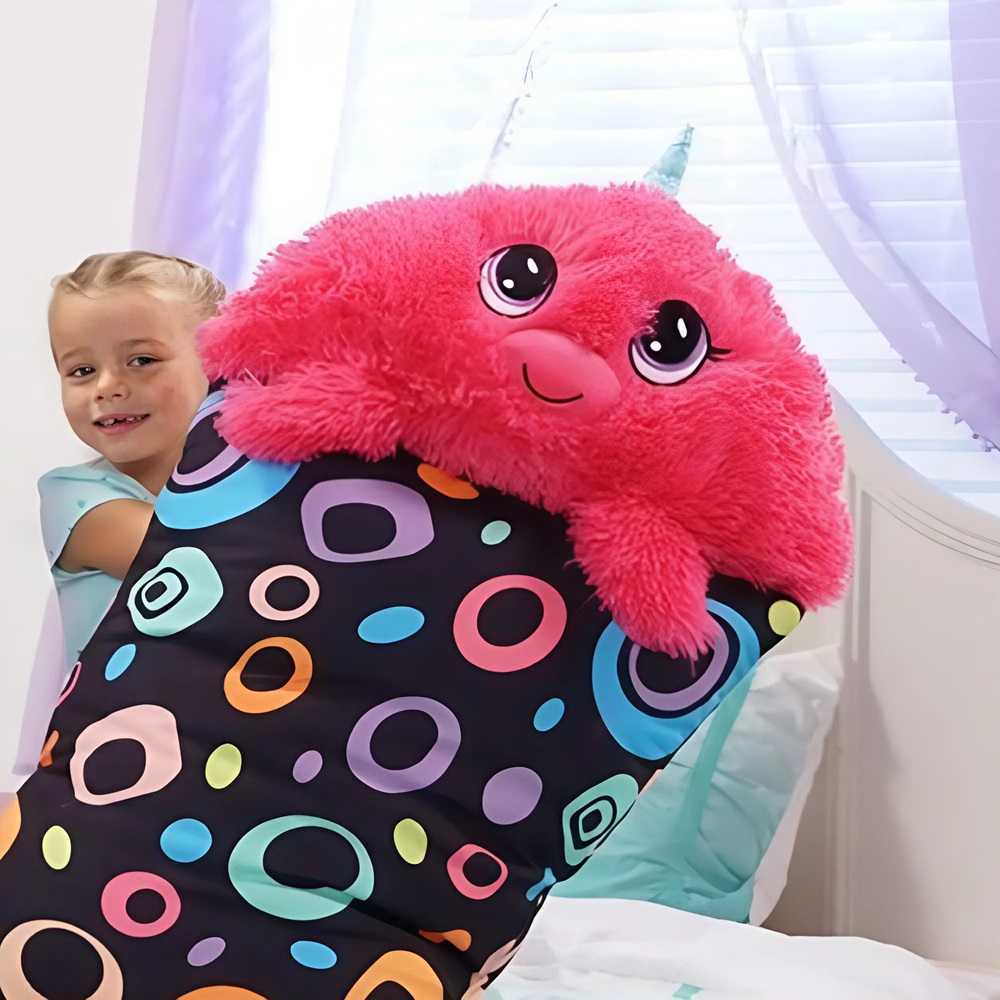 Fluffaluff halacska pets ultra puha szunyókáló plüss párna – tökéletes ölelhető alvópárna gyermekeknek (BBM) 7