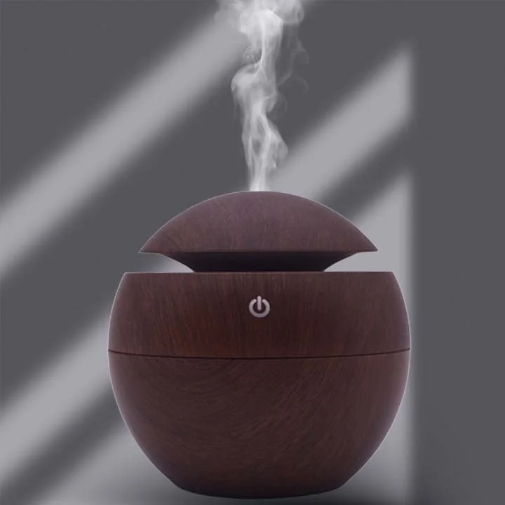 Gomb-alaku-ultrahangos-aroma-diffuzor-sotetbarna-szinben-LED-vilagitassal-300ml-BBV-1