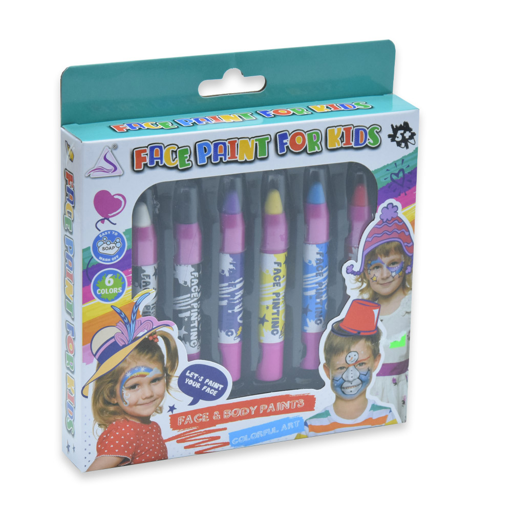 Gyermek arcfestő készlet 6 vidám színnel 1
