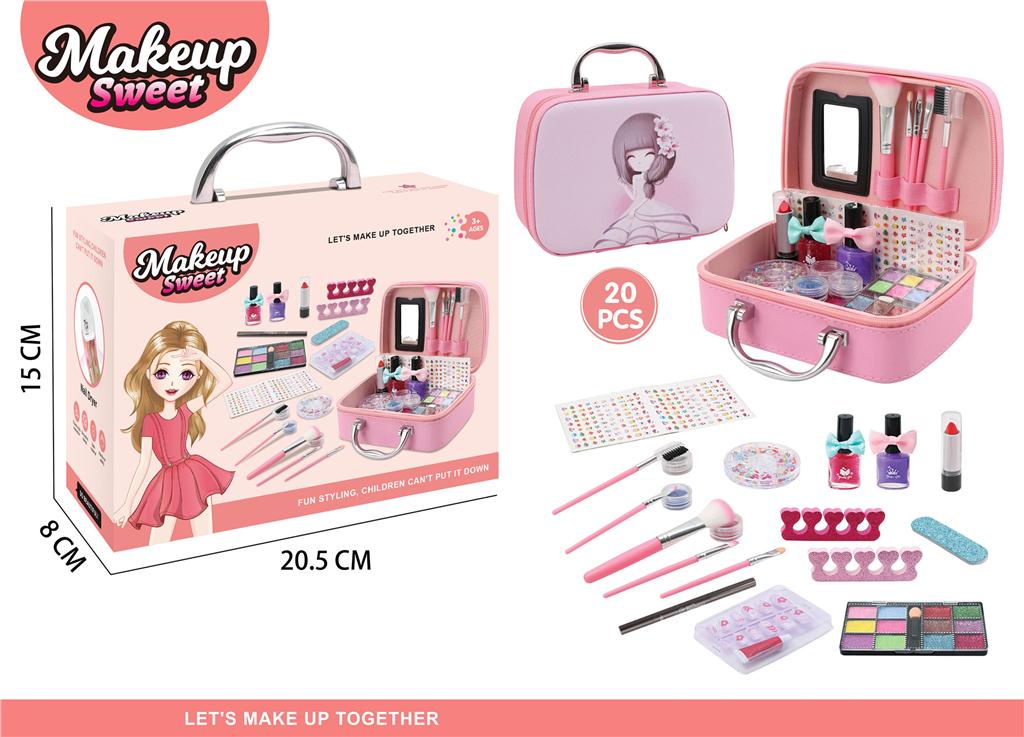 Gyermek smink készlet rózsaszín bőröndben (3)