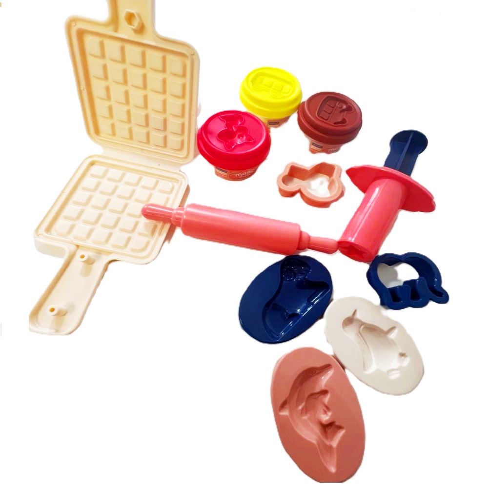 Gyurma gofri készítő játék – színes gyurmákkal és formákkal kiegészítő készlet 5