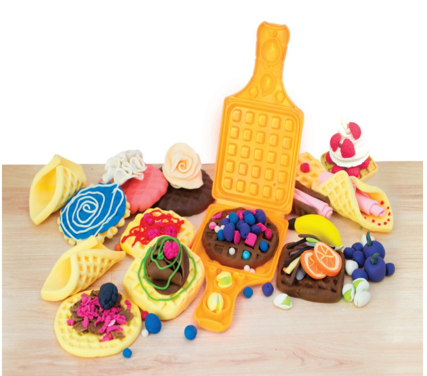 Gyurma gofri készítő játék – színes gyurmákkal és formákkal kiegészítő készlet 8