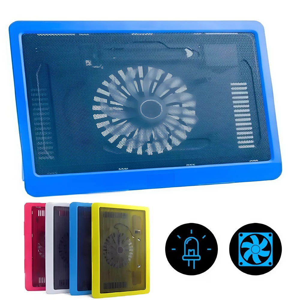 Hordozható laptop hűtőpad – erőteljes ventilátoros hűtőrendszerrel az optimális hűtéséhez 17”-os laptopokig 12