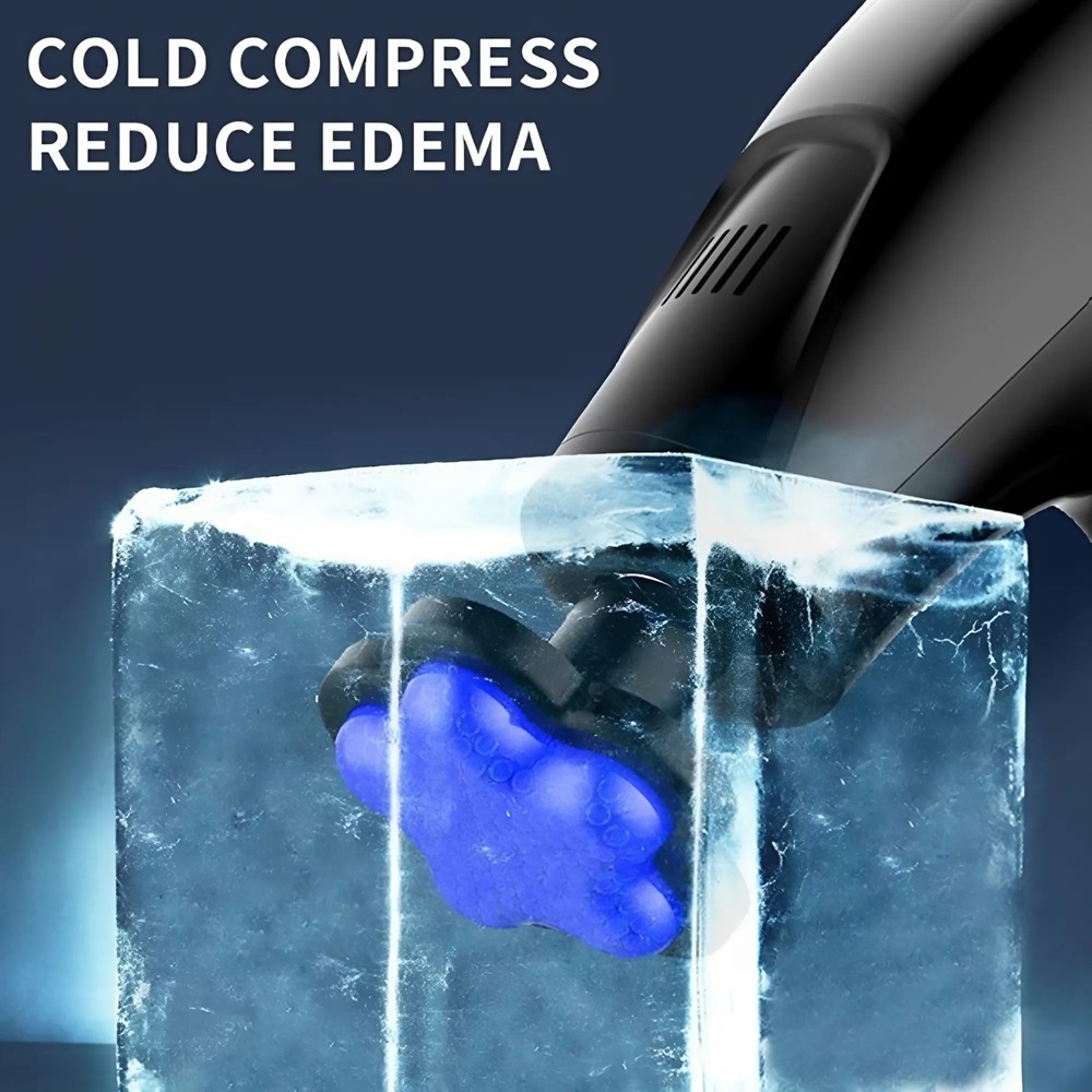 Intenzív kézi akkumulátoros izommasszírozó – 8 sebességfokozat és 5 darab masszázsfejjel a fájdalom enyhítésére 4