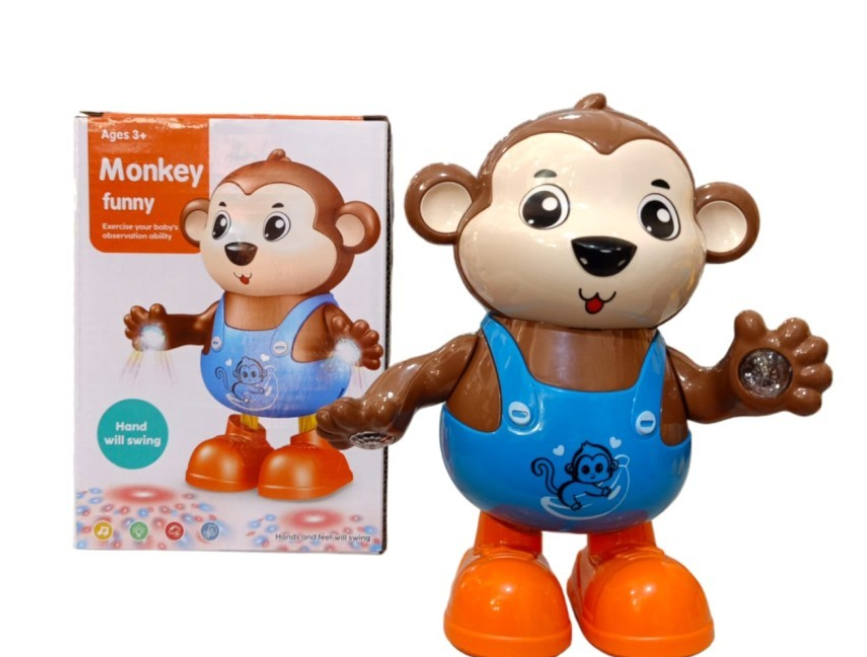 Interaktív szórakoztató éneklő, világító és táncoló majmocska gyerekeknek 6