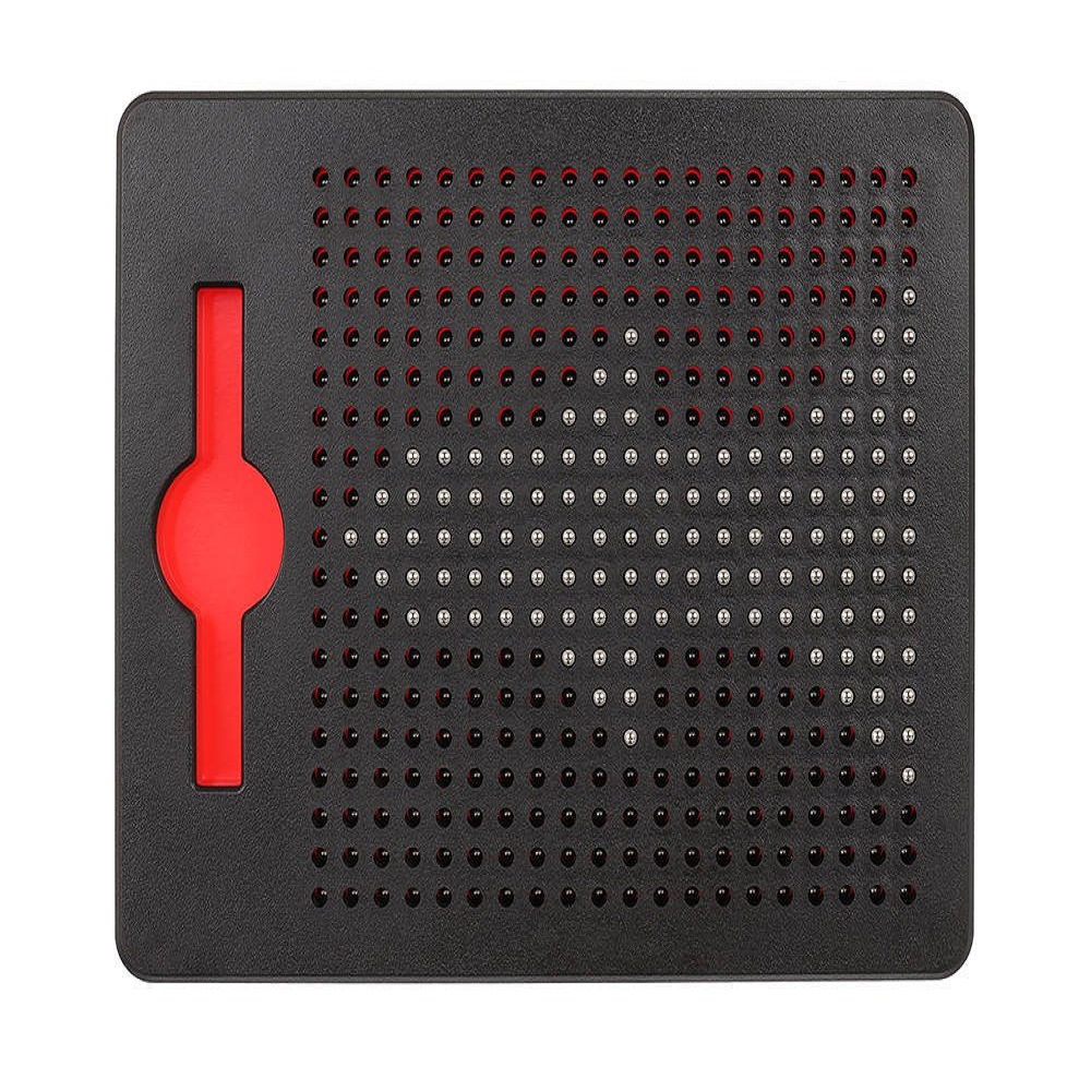 Készségfejlesztő mágneses rajztábla készlet – 380 mágneses golyóval, mintákkal és ceruzával (BB-11400) (1)