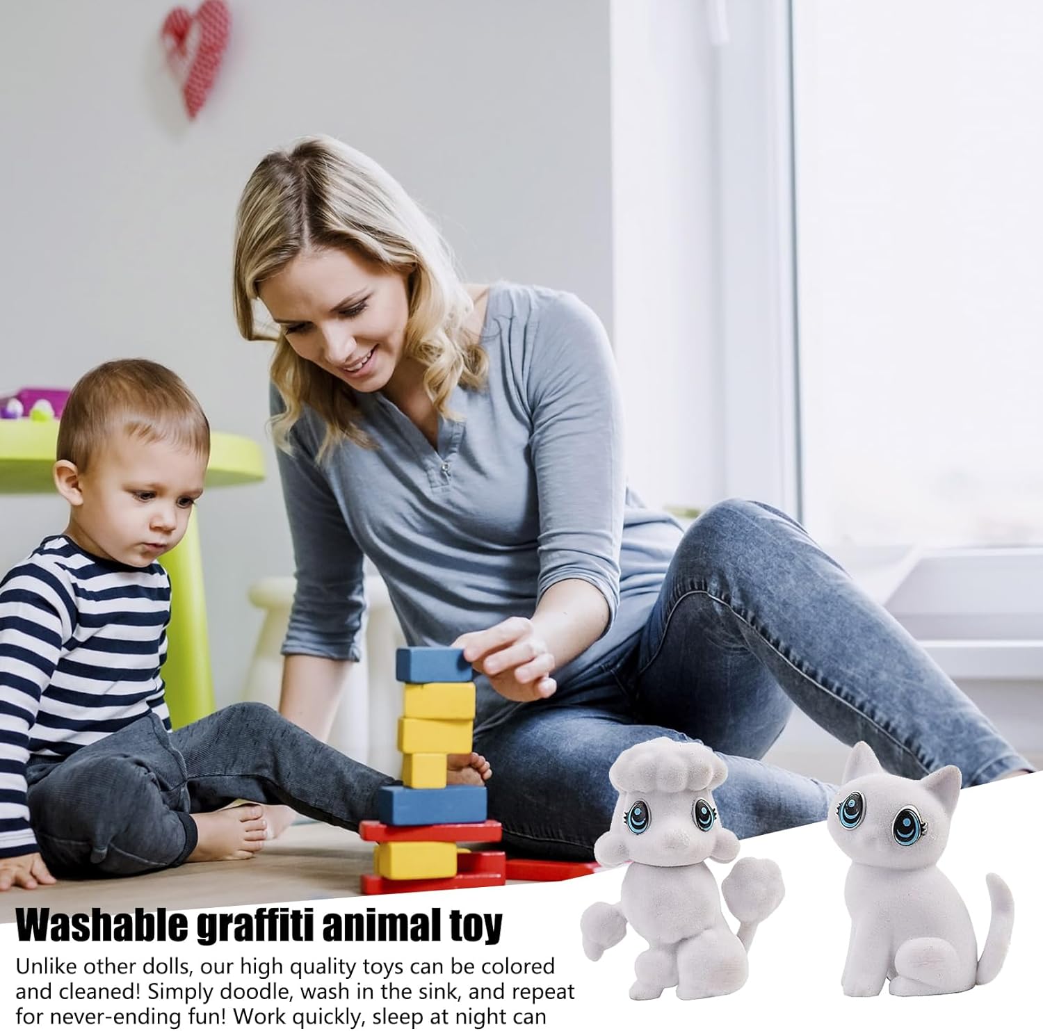 Kreatív színezhető firka plüss többszőr kiszínezhető kisállat (BBMJ) 2