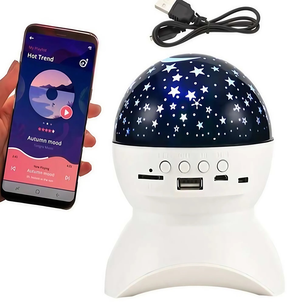 LED csillagos égbolt projektor bluetooth hangszóróval és telefonos vezérléssel – varázslatos éjszakai fény (BBV) 3
