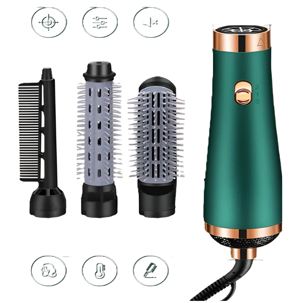 Negatív ionos 3 az 1-ben forró levegős hajszárító és hajegyenesítő fésű professzionális kefés hajszárító 4