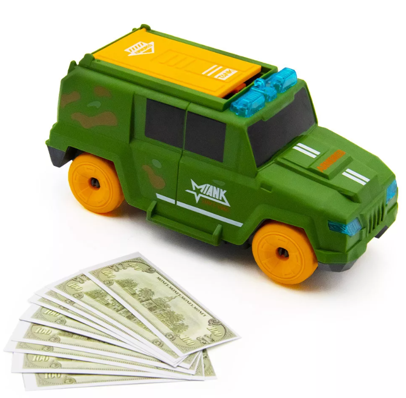 Pénzpersely furgon fényekkel, zenével és pénzkilövő funkcióval 1