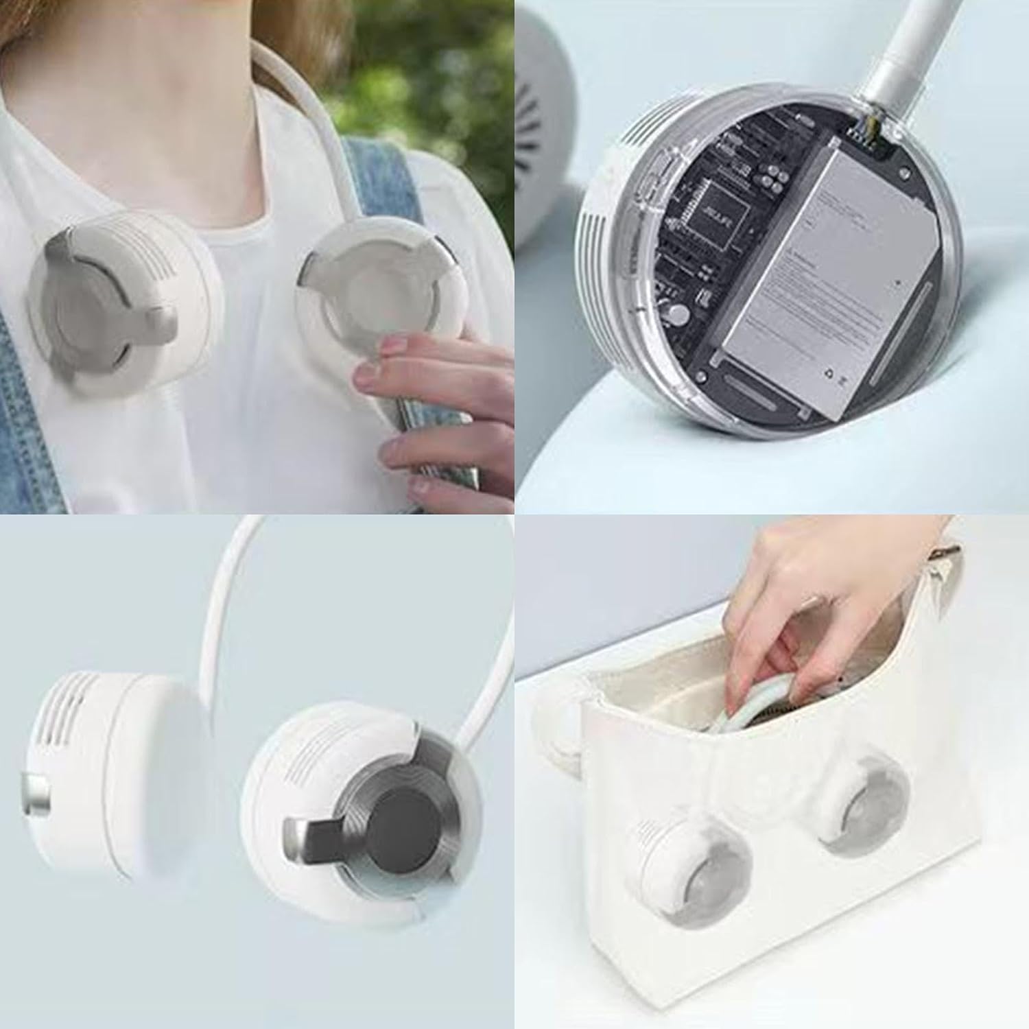 Praktikus akkus, nyakba akasztós ventilátor szabadtéri sportoláshoz és túrázáshoz (BBD) 5