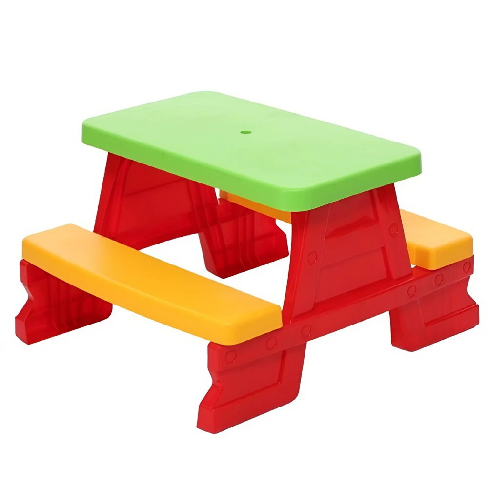 Színes_gyermek_kerti_pad_és_asztal_szett_tartós_műanyag,_70_x_79_x_47_cm