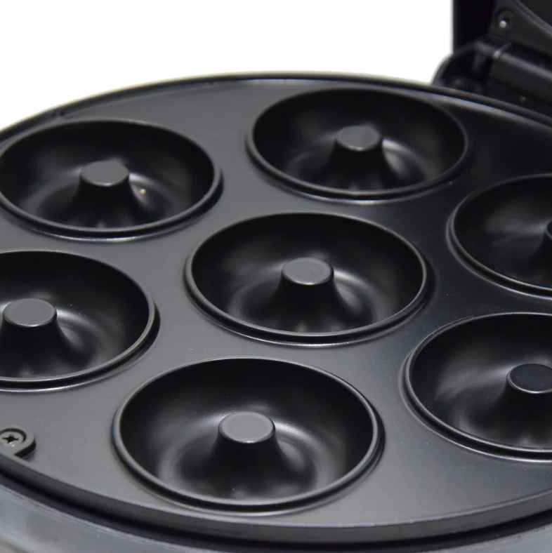 Tapadásmentes, elektromos fánkkészítő – mini kerek gömbgyűrűs fánkkészítő gép 7 db fánkhoz 3