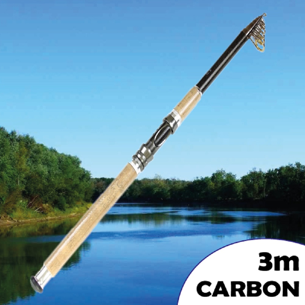 Teleszkópos karbon fenekező horgászbot 3m (BBHR) (2)