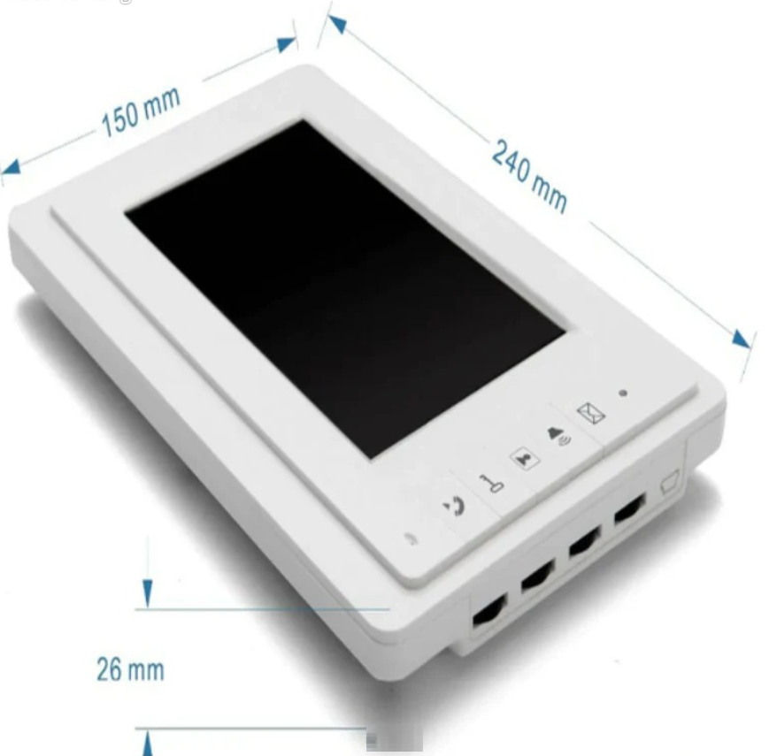 Vezetékes 7″színes kijelzős otthoni kaputelefon rendszer HD kamera, LCD képernyő, videó és hang (BBV) 1