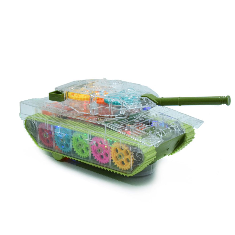 Világító, zenélő játéktank fogaskerekes belsővel – átlátszó4