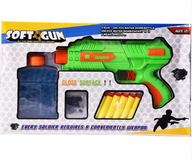 Víz zselé golyó soft gun játék pisztoly puha szivacs lövedékkel felszerelve (BBMJ) 7