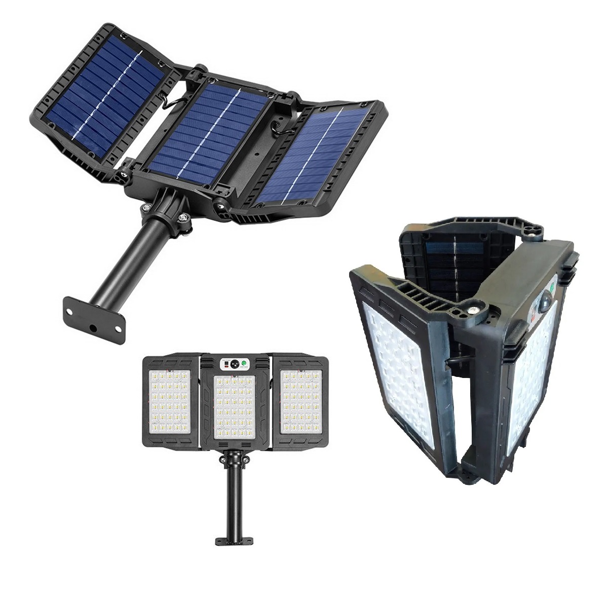 W-785-7 napelemes tripla LED reflektor mozgásérzékelővel f