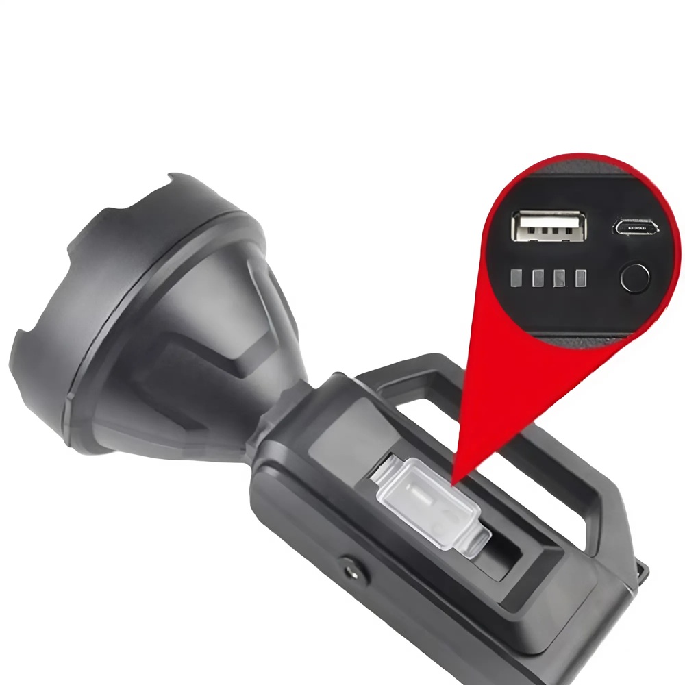 XXL_napenergiás_kézi_lámpa_20W_1200_lumen_fényerő,_20000mAh_akkumulátor,_hideg_fehér_LED_&_COB_technológia3