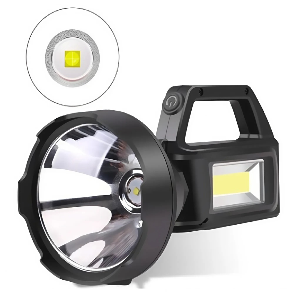 XXL_napenergiás_kézi_lámpa_20W_1200_lumen_fényerő,_20000mAh_akkumulátor,_hideg_fehér_LED_&_COB_technológia4