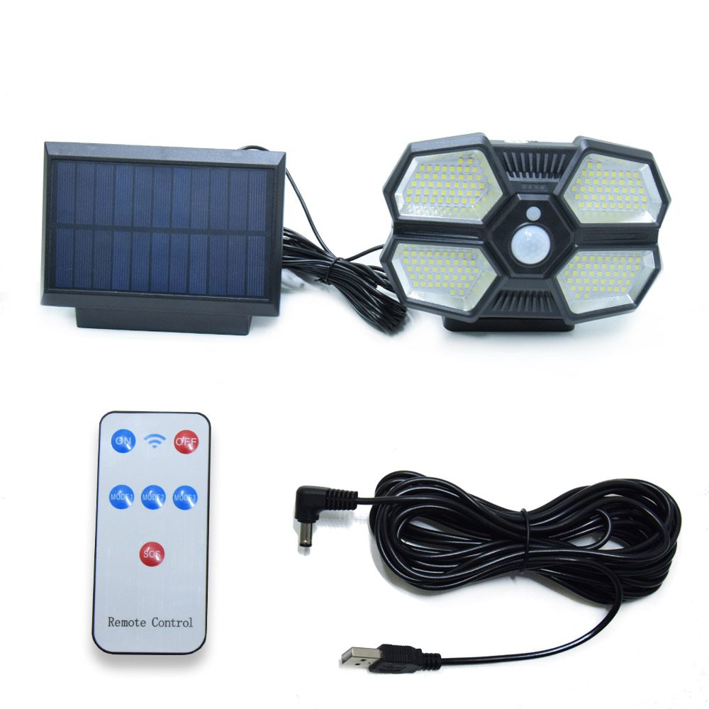 YD-180-2 Szenzoros LED reflektor különálló napelem panellel (BBD) (8)