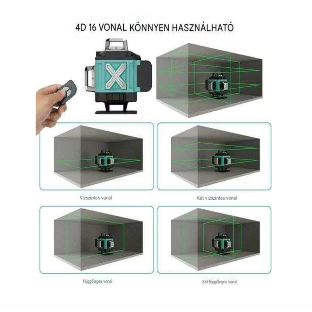 Professzionális_Hitman_GLS-2416LD_4D_Szintező_Lézer_Dupla_5V_Max_Akkumulátor_Állvány_2416LD_THM1