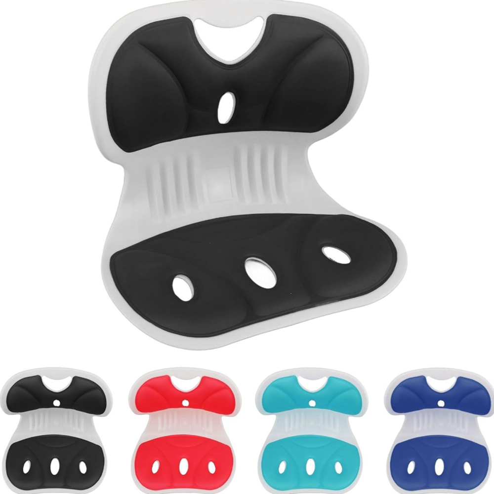 Ergonomikus tartásjavító deréktámasz – székre helyezhető háttámla hátfájás enyhítésére és testtartás javítására, irodába és autóba (BBM)1