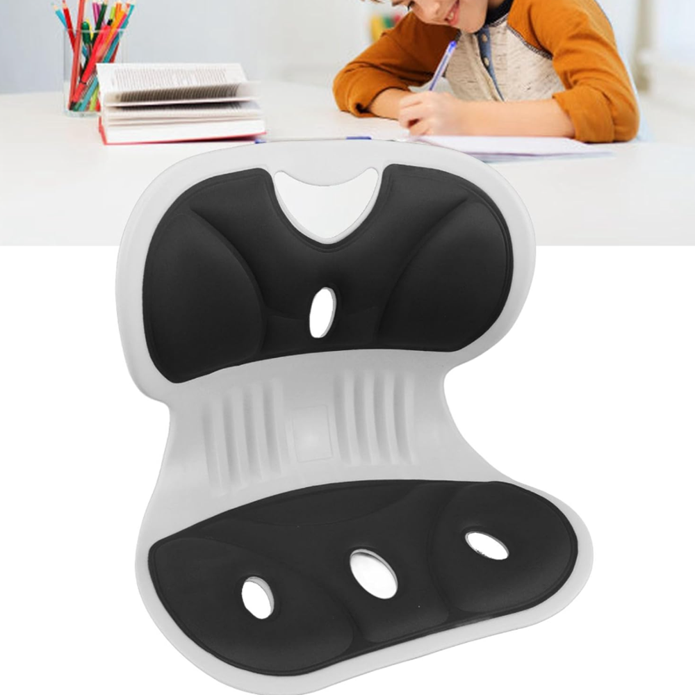 Ergonomikus tartásjavító deréktámasz – székre helyezhető háttámla hátfájás enyhítésére és testtartás javítására, irodába és autóba (BBM)6