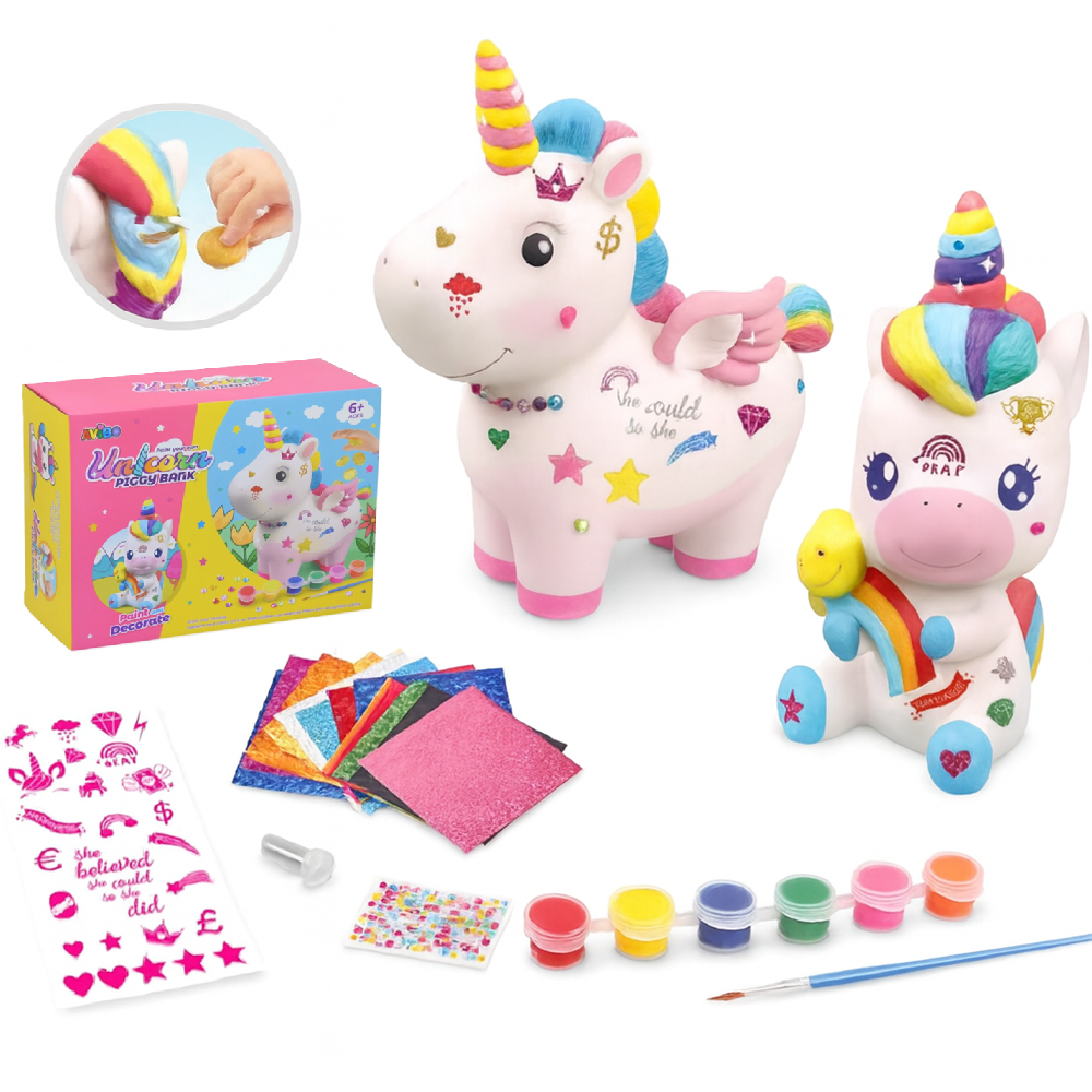 Kreatív unikornis persely festő szett – díszítsd és fesd meg saját varázslatos egyszarvúd! 22cm (BBJ)