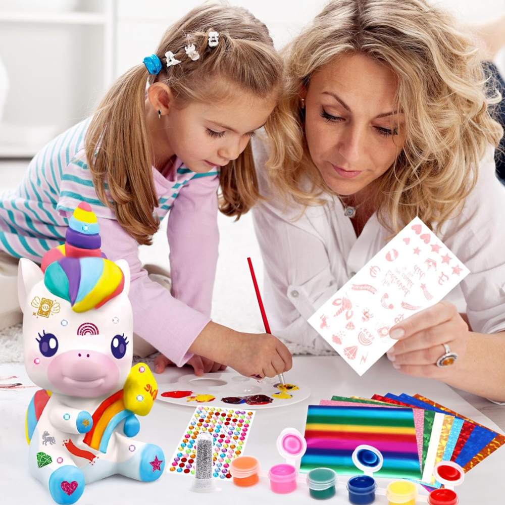 Kreatív unikornis persely festő szett – díszítsd és fesd meg saját varázslatos egyszarvúd! 22cm (BBJ)1