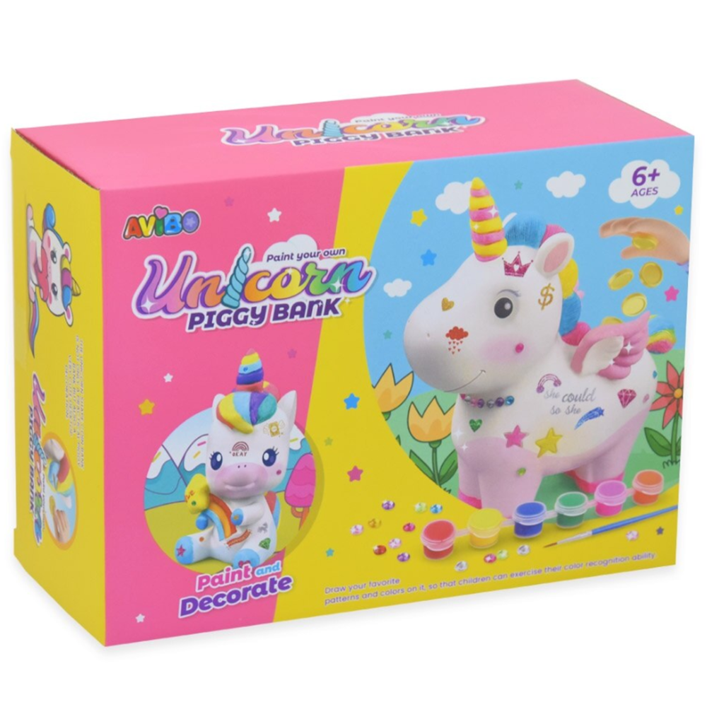 Kreatív unikornis persely festő szett – díszítsd és fesd meg saját varázslatos egyszarvúd! 22cm (BBJ)5