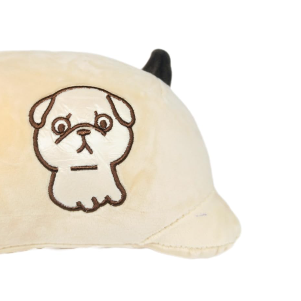 Óriás méretű 2in1 párna és plüss kutyus – pihe-puha mopsz alakú párna – 53 x 30 x 20 cm (BBJ)47