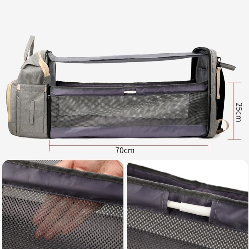 Prémium pelenkázó táska – vízálló, többrekeszes baba-mama táska minőségi szövetből, utazáshoz és mindennapi használatra (BLLV)1