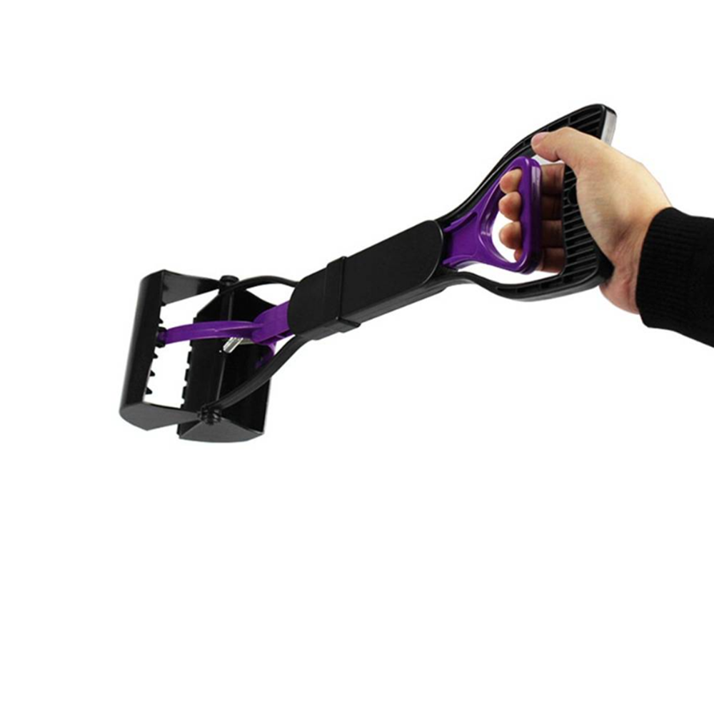 Higiénikus kutyapiszok felszedő eszköz – praktikus markolós lapát – lila (BLLV)2