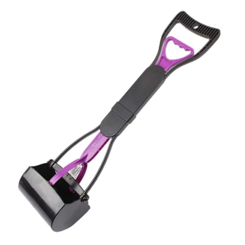 Higiénikus kutyapiszok felszedő eszköz – praktikus markolós lapát – lila (BLLV)4