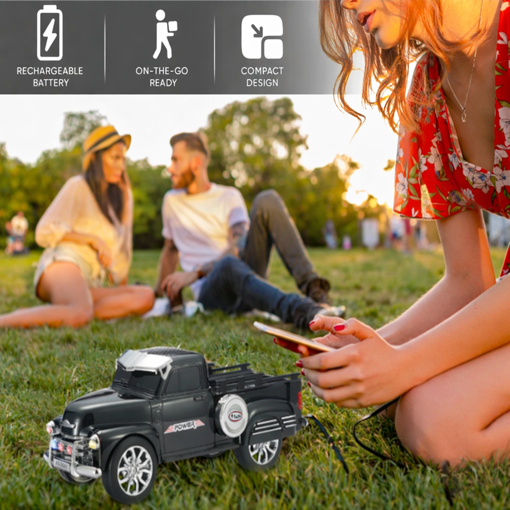 1953 Chevy 3100 Pickup Teherautó Retro Bluetooth Hangszóró TWS USB FM TF WS-695 (BBD) 5