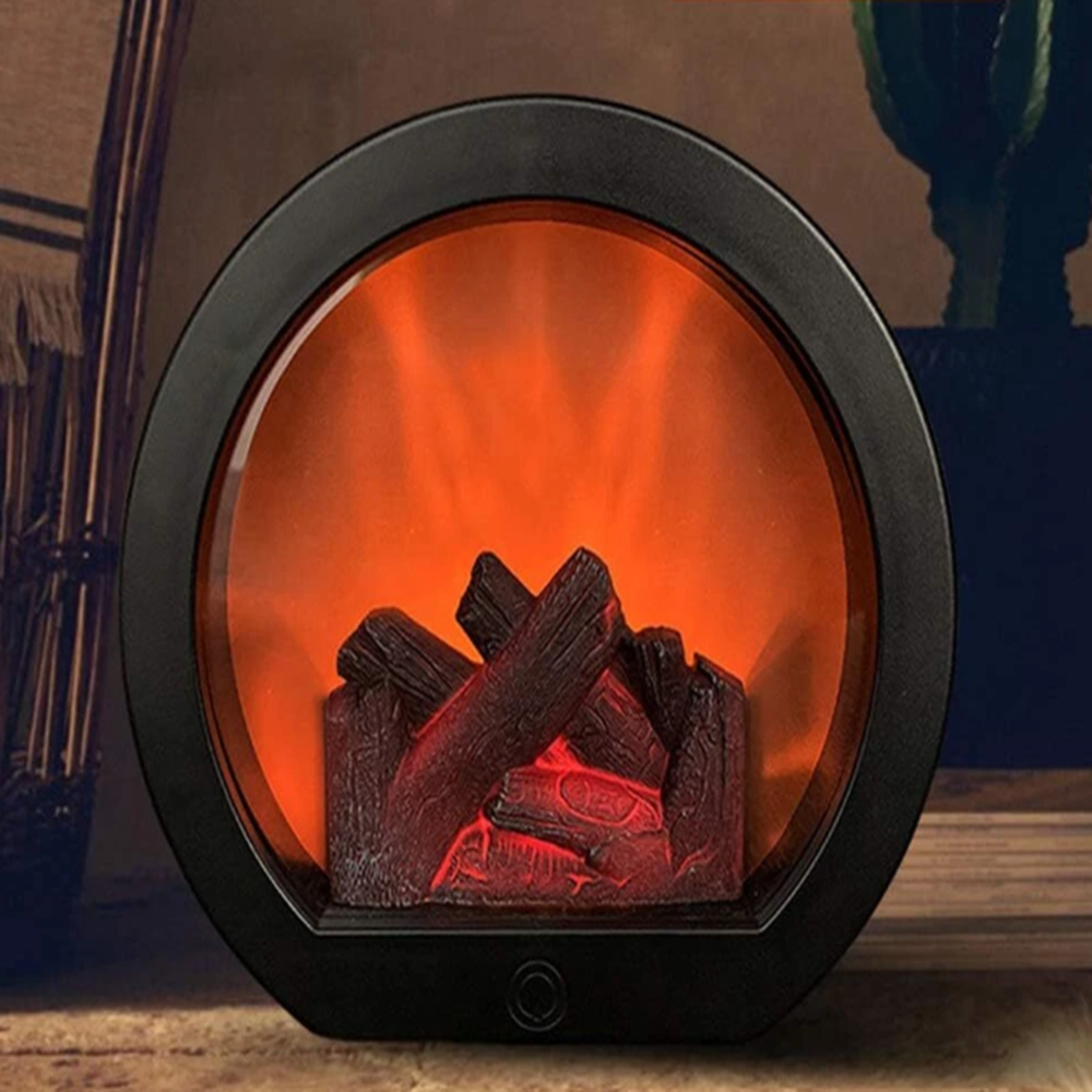 Dekoratív kandalló láng lámpa – mozgó LED hangulatvilágítás pihentető fényhatással 3 (2)